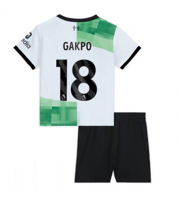Liverpool Cody Gakpo #18 Replica Away Stadium Kit for Kids 2023-24 Short Sleeve (+ pants)